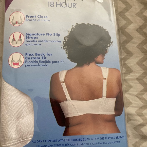 Playtex 4695 Front Close 18-hour Bra NIP Size 44C Plus Size Comfortable Support - Picture 3 of 4